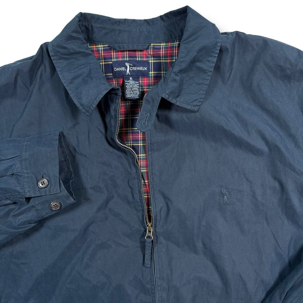 Daniel Cremieux Men's XL Full Zip Plaid Lined Casual Jacket Golf Brushed Twill‎
